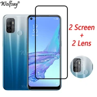 full cover tempered glass for oppo a53 screen protector for oppo a53 a53s a33 a92 a72 a52 a32 camera glass for oppo a53 glass