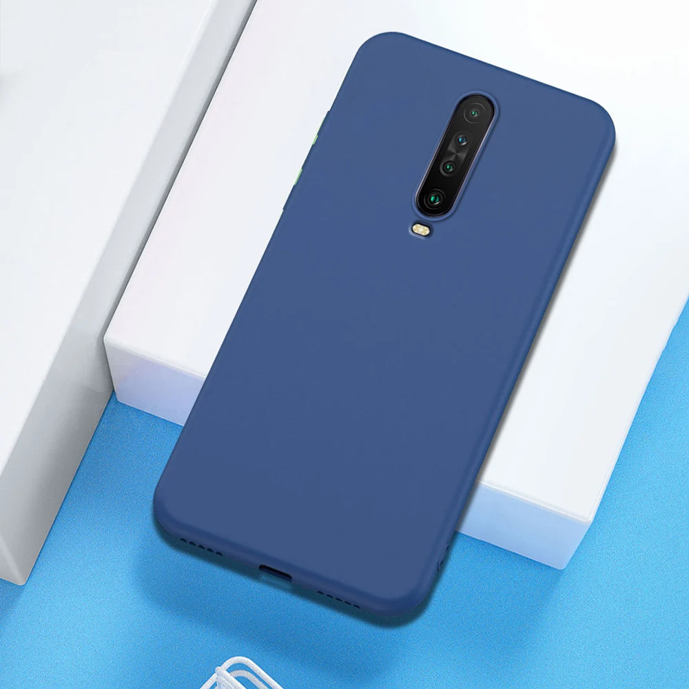 Для Red mi K30 5G чехол силиконовый мягкий чехол с покрытием для Xiaomi mi 9T A2 A3 Lite 8 9 SE Pocophone F1 Red mi Note 8 7 K20 Pro 7A 8A чехол - Цвет: Синий