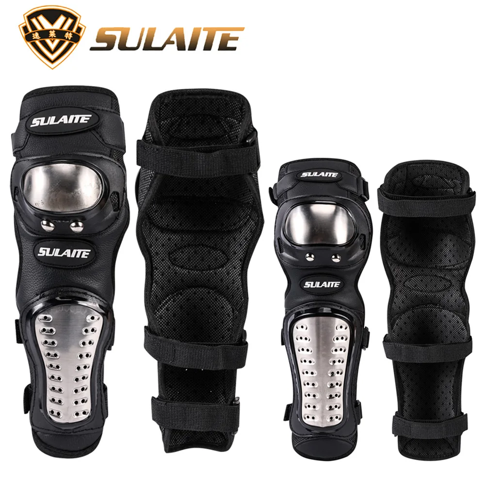 

SULAITE motorcycle stainless steel kneepad elbow pad cross-country riding racing anti-fall sports protective gear GT-341