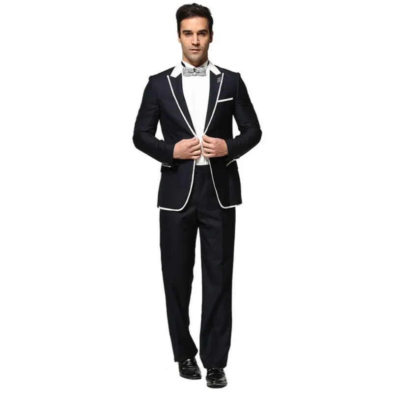 Последние пальто брюки дизайн Для мужчин новый Повседневное Бизнес Slim Fit костюмы