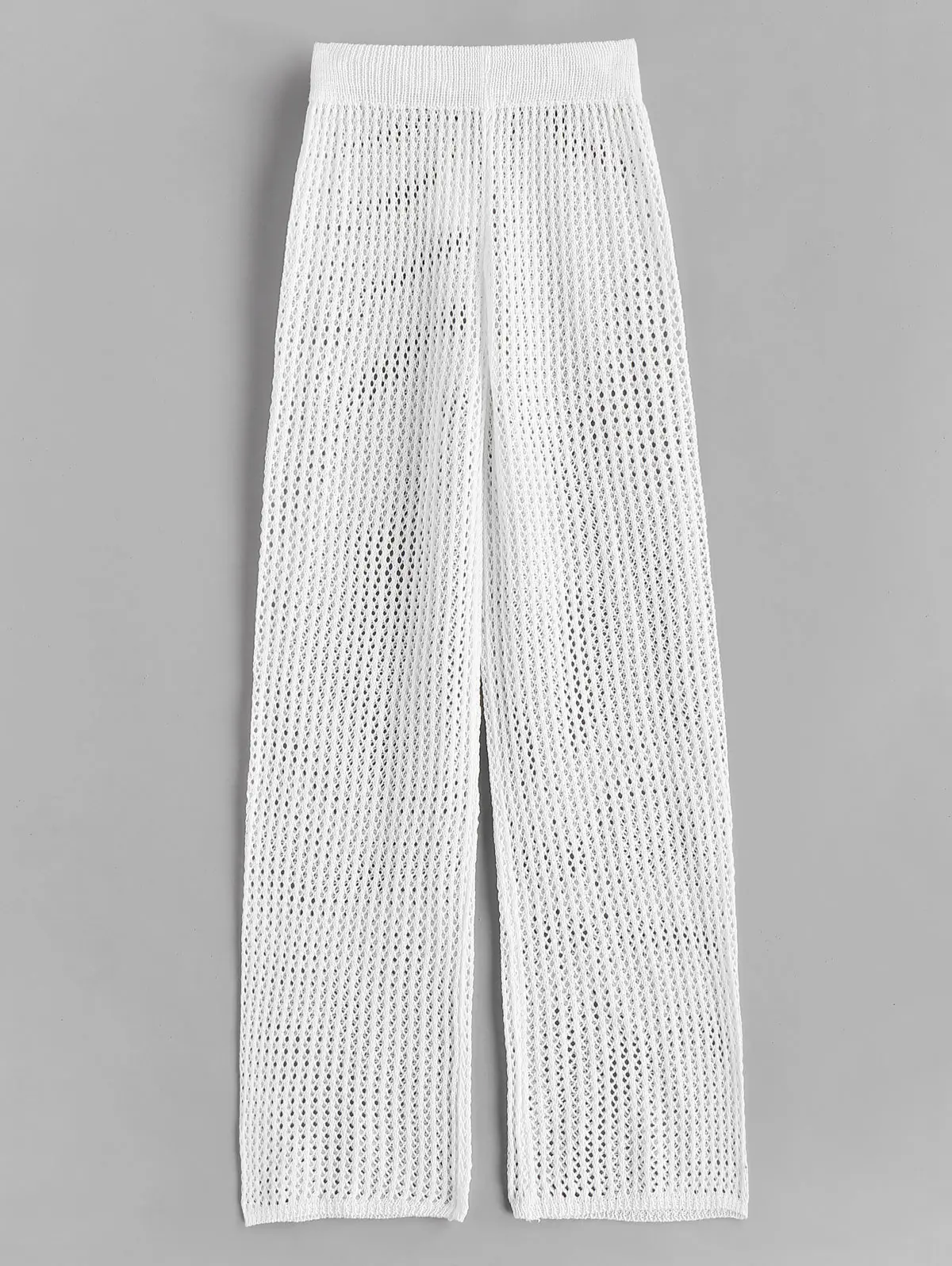 ZAFUL вязаные крючком пляжные штаны с завязками женские одноцветные сексуальные