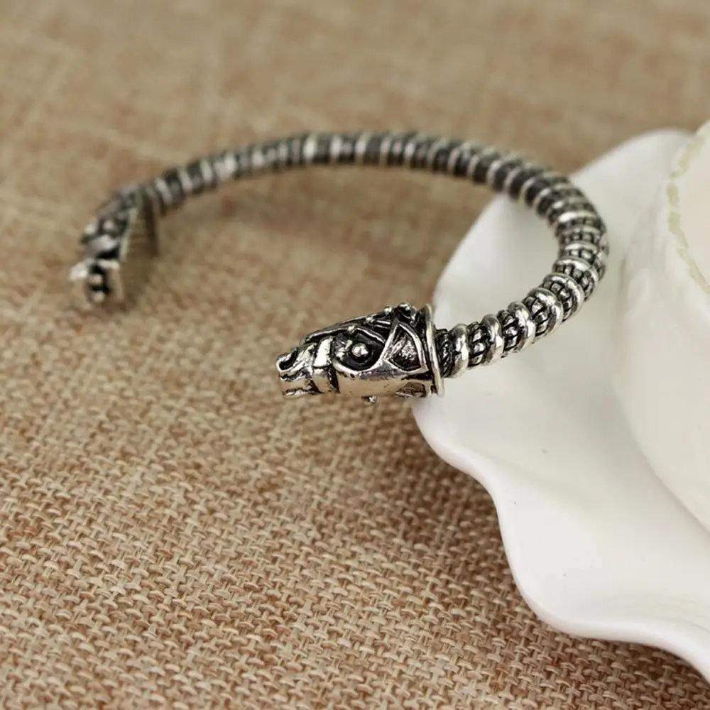 Персонализированные Творческие Волчья Голова открытие регулируемый браслет