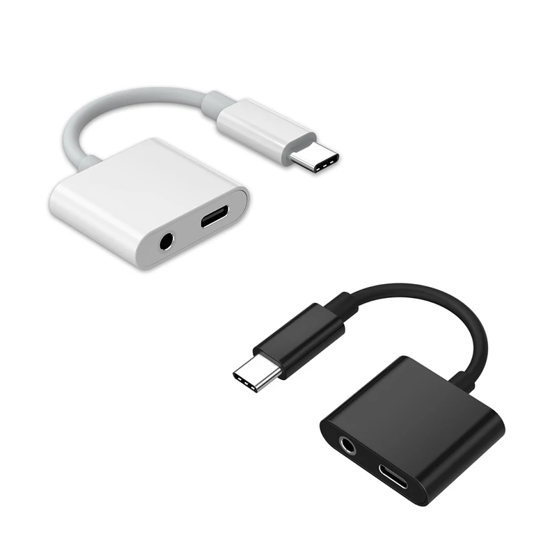 Переходник для наушников 2 в 1 с Usb Type C на 3 5 мм Ipad Pro Huawei P20 Aux аудио зарядное