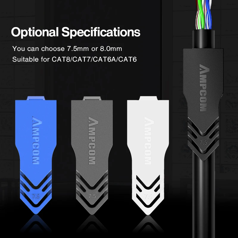 AMPCOM Ethernet сетевой кабель снятие натяжения сапоги RJ45 разъем охватывает 6 5/7 5/8 0 мм