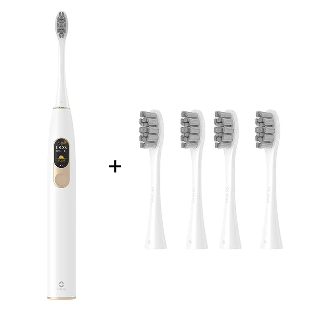 Xiaomi Mijia Oclean X sonic электрическая зубная щетка+ 8 шт. головок обновленная Водонепроницаемая ультра звуковая автоматическая зубная щетка с зарядкой от USB - Цвет: add 2 pwo1
