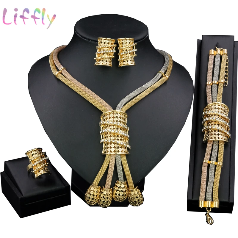 Женский комплект ювелирных изделий в африканском стиле ожерелье серьги кольцо