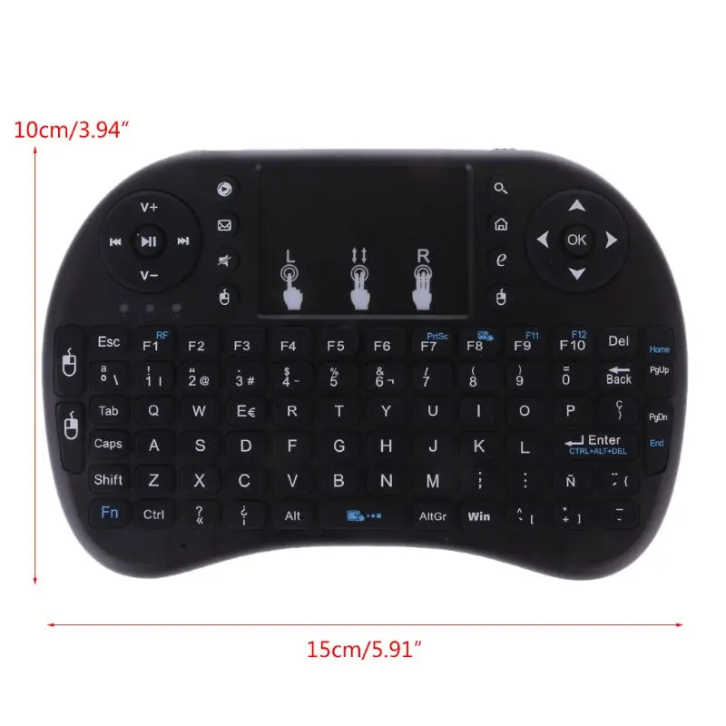 Русская i8 2,4 ГГц Беспроводная клавиатура Air mouse Touchpad для Android tv BOX PC 95AD