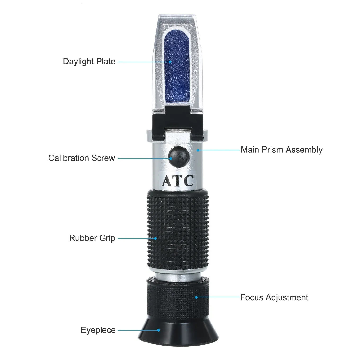 

Antifreeze Refractometer Coolant Tester for Checking Freezing Point, Concentration of Ethylene Glycol, Battery Acid Condition,