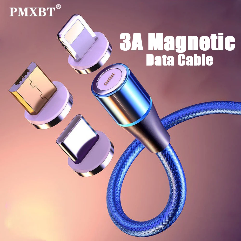 Магнитный кабель для телефона USB Micro Type C быстрая зарядка магнитное зарядное