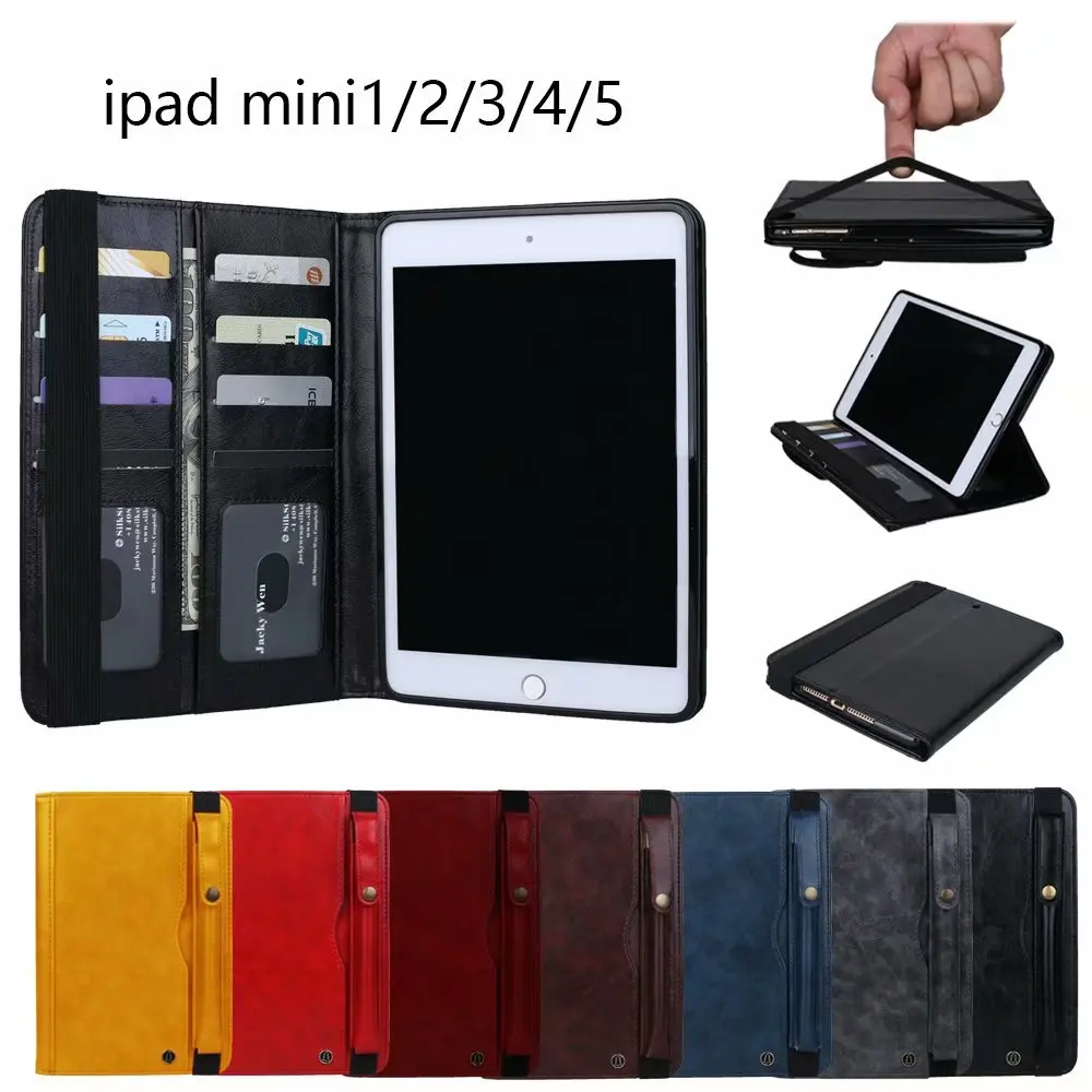 

Case for iPad Mini 5 4 3 2 1 Case PU Leather Silicone Soft Back Cover with Pencil holder Smart Cover for iPad Mini 5 2019 Funda