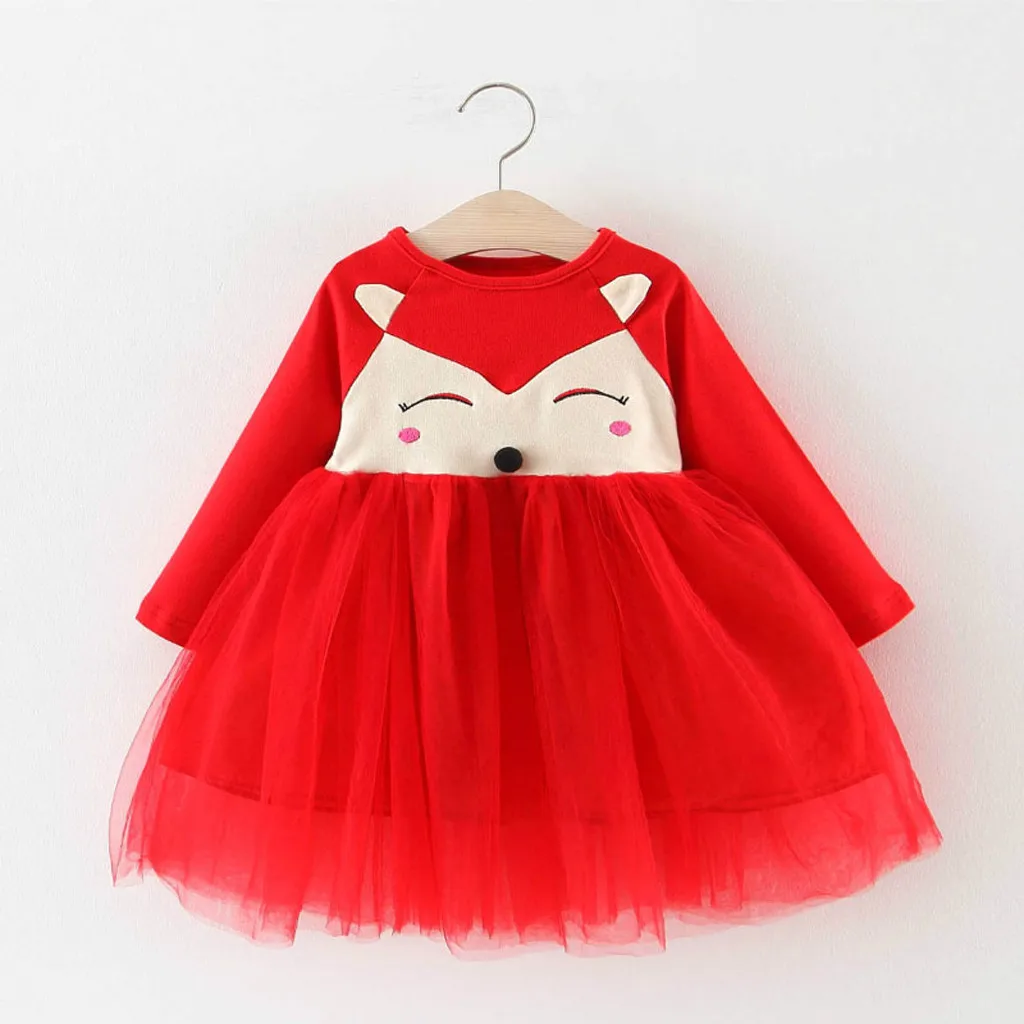 Платье для маленьких девочек платья для маленьких девочек vestido infantil vestidos infantil/ г., повседневная одежда с длинными рукавами с героями мультфильмов для детей от 12 месяцев до 4 лет, Z4