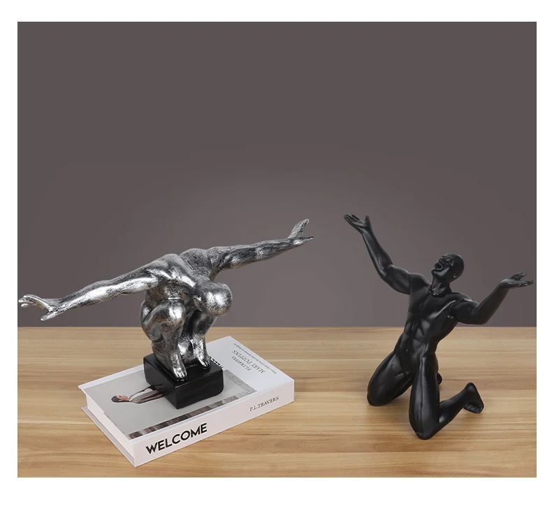 

Bodybuilding Athlete Ornaments Nude Character Statue Bust Body Decorative Sculpture Nordic Living Room Decoration Furnishings