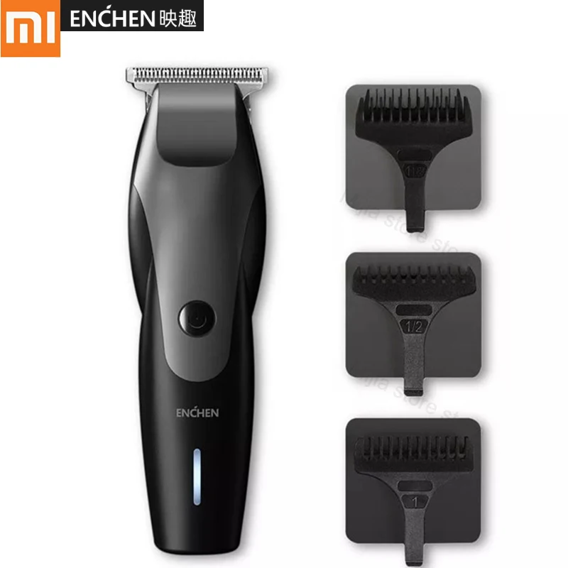 Новинка XIAOMI ENCHEN Hummingbird электрическая машинка для стрижки волос 10 Вт зарядка через usb 110-240 в низкий уровень шума триммер для волос с 3 расческа для волос человек 38
