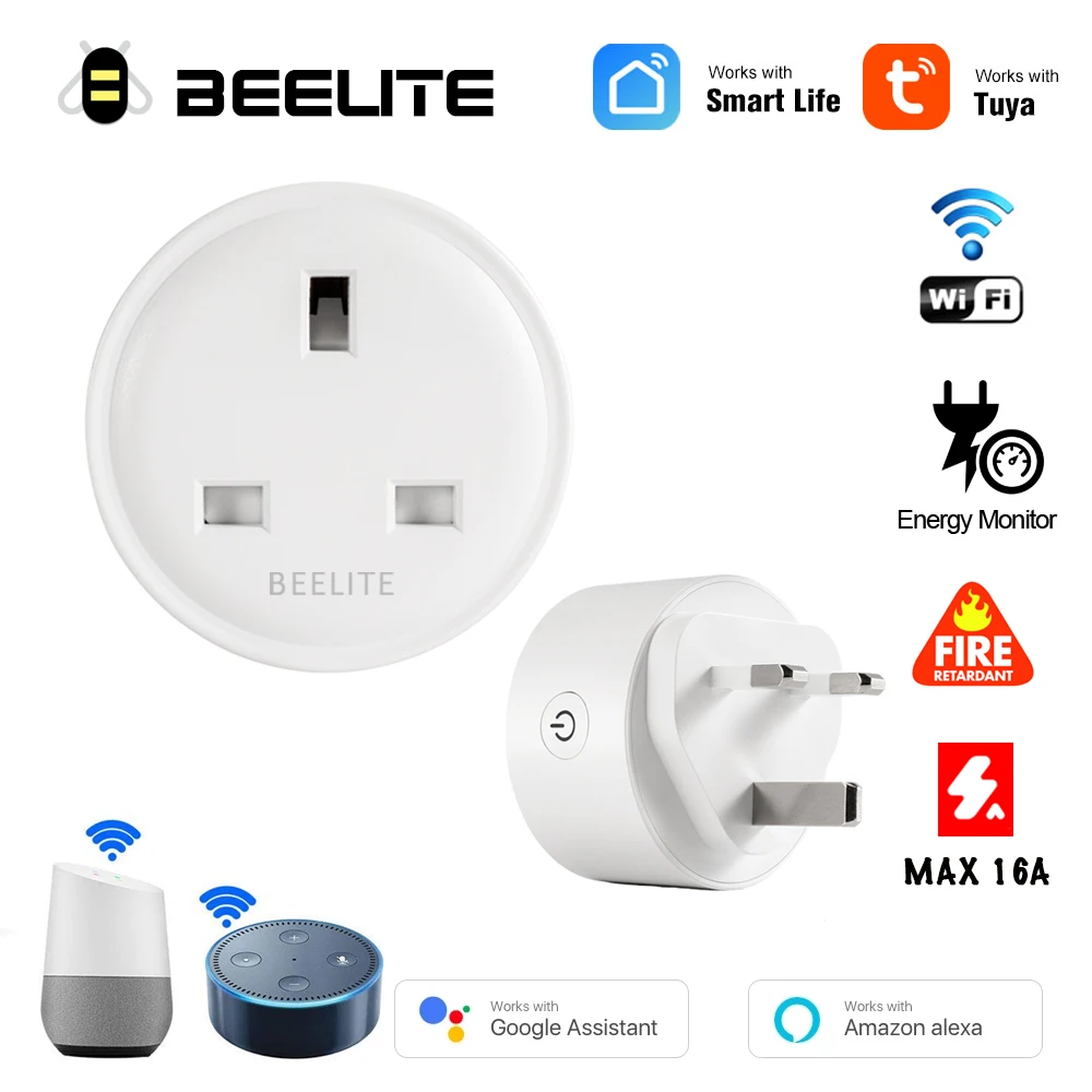 Умная розетка Beelite с поддержкой Wi-Fi 16 А | Электроника