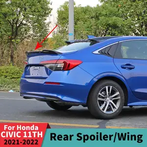 rear trunk spoiler wing facelift high quality racing sport splitter exterior part styling for honda civic 11th gen 2021 2022 free global shipping