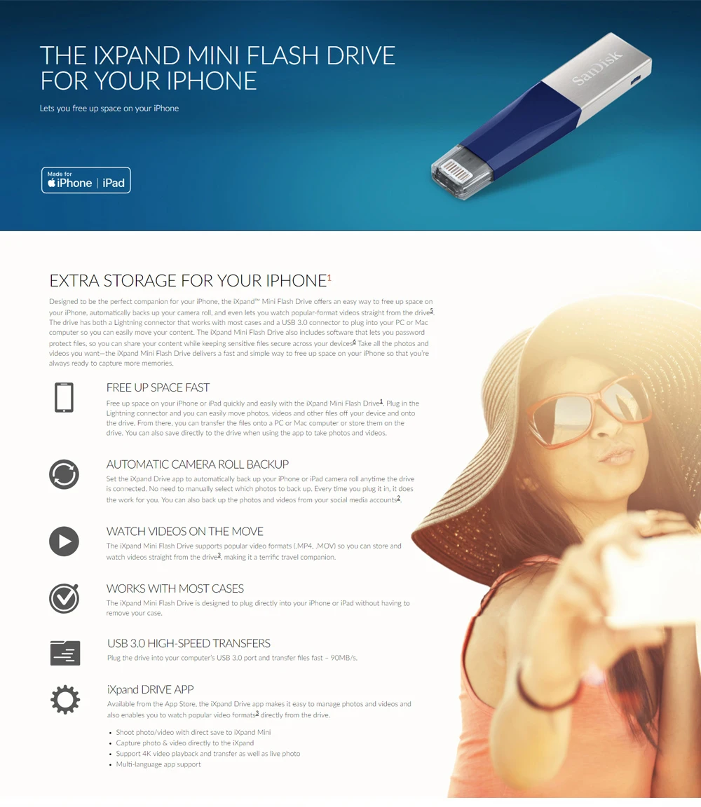 SanDisk X40N USB 3,0 OTG флеш-накопитель 128 Гб 64 ГБ 32 ГБ 16 ГБ флеш-накопитель Флешка карта памяти флеш-накопитель для ПК/Iphone 2в1