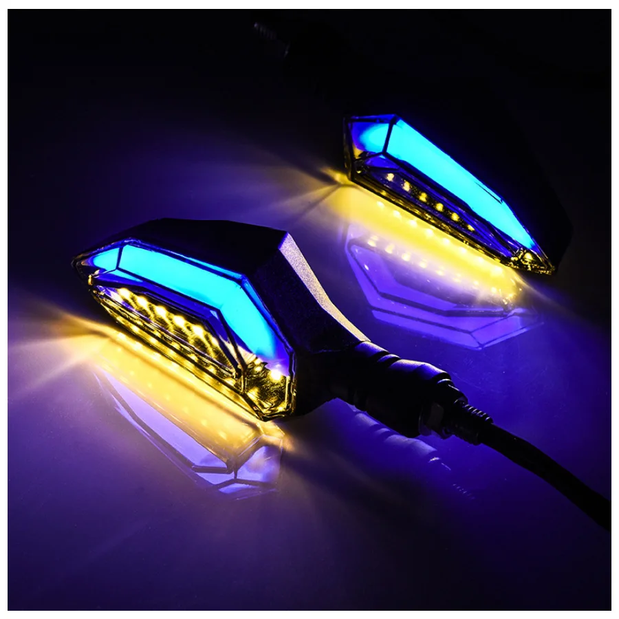 Универсальный мотоцикл 12 LED поворотные Сигнальные Огни мигалка передние задние