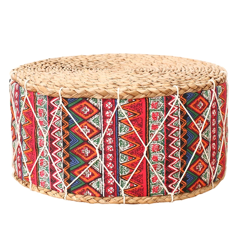 Соломенные круглые напольные подушки японский футон подушка для медитации