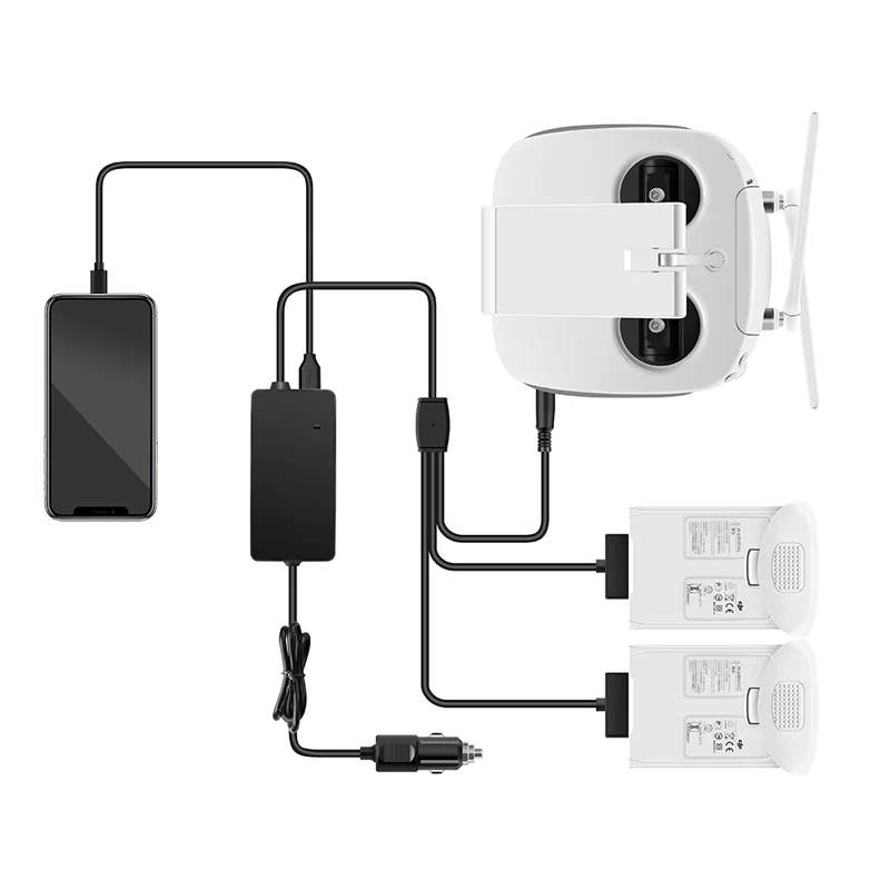 

SALE Car Charger for DJI Phantom 4 Pro Advanced Battery & Remote Control Vehicle Charger Portable Fast Outdoor Travel Charging