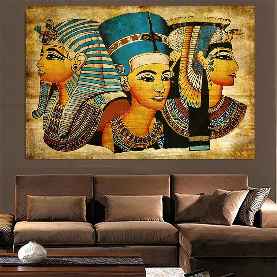 

Vintage Poster Africa Ancient Egypt Women Canvas Painting Posters And Prints Wall Pictures For Living Room Home Decor Art Print