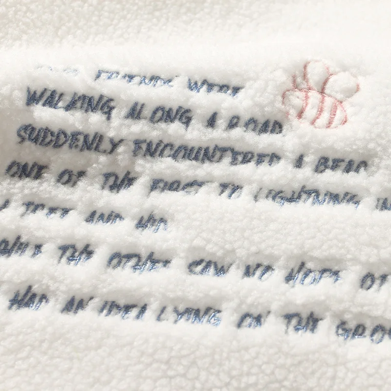 

2020 autumn new stitching contrast lamb wool sweater men's pullover trendy brand loose lamb wool couple hoodie jacket