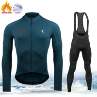 ryzon 2021 cycling jersey mens winter warm fleece cycling jersey sports mountain bike wear clothing bib thermal set