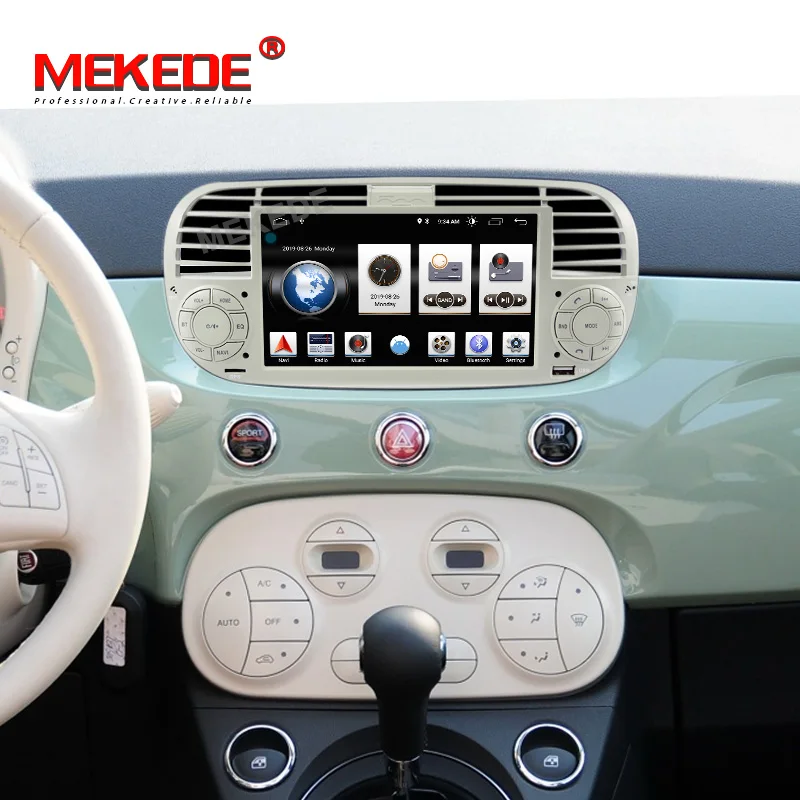 Продукт! ips DSP android 9,1 автомобильный dvd gps навигационный мультимедийный плеер для Fiat 500 2007- с wifi bluetooth carplay DAB