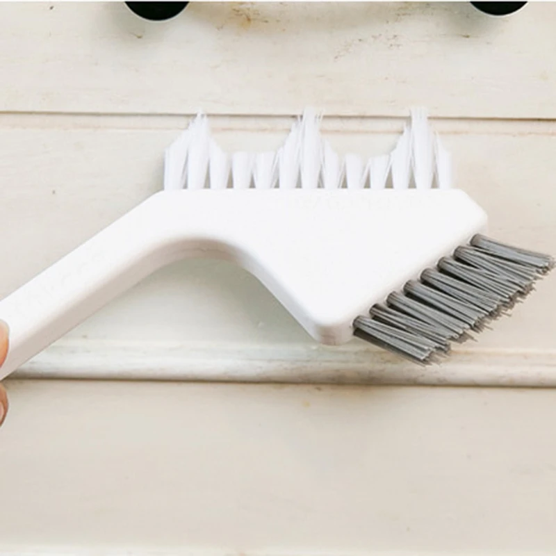 

Home Accessories Crevice Brush With Hard Long Bristles Sink Counter Bathroom Wall Brush Multi-function Kitchen Cleaning Tool