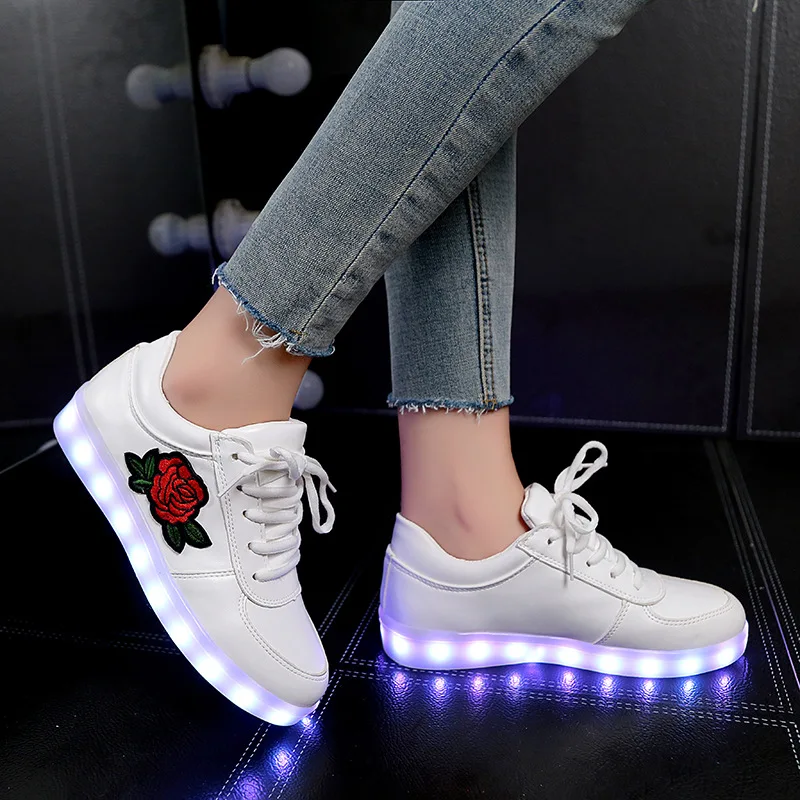 

Led Slippers USB Illuminated Krasovki Luminous Sneakers Glowing Kids Shoes Children With Light Sole Sneakers For Girls&boys