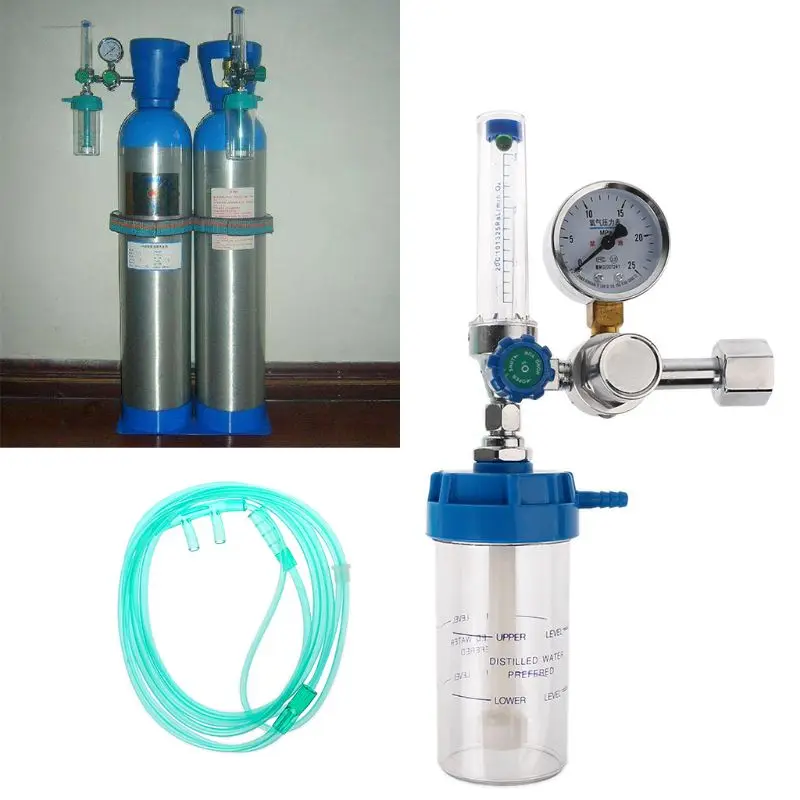 Pressure Regulator O2 Medical Oxygen inhaler Pressure Reducing Valve Oxygen Meter G5/8" 0-10L/min
