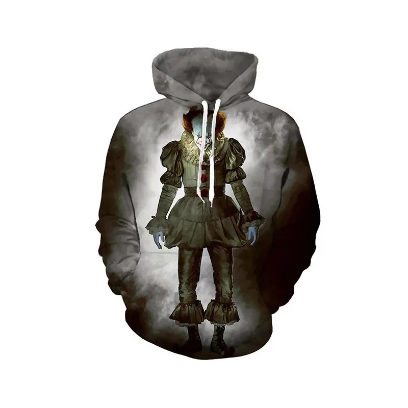 Style No.5 Костюм клоуна для взрослых, унисекс, на Хеллоуин, 3D принт, толстовка с капюшоном для мужчин и женщин, M-4XL - Цвет: Style No.5