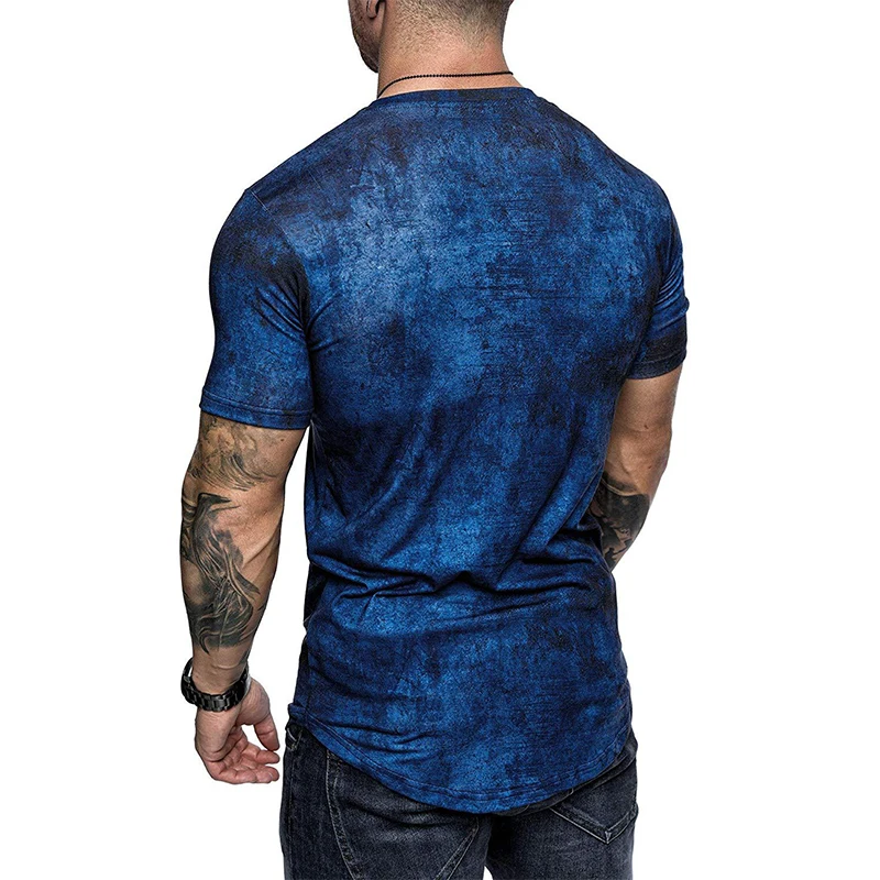 

Casual Ink Style Men's T-shirt 3D Creative Monochrome T-shirt Summer Casual Top Fashion Round Neck Shirt Large Size Men's Top