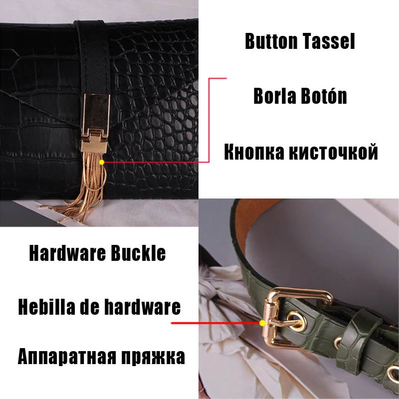 Поясная Сумка женская из мягкой кожи с кисточками карманом для телефона G141 |