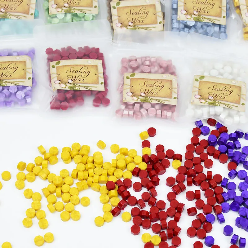

100Pcssealing Wax Seal Beans Stamp Beads Fire Paint Wax Particles Vintage Craft Envelope Wedding Sealing Wax Stamp Making