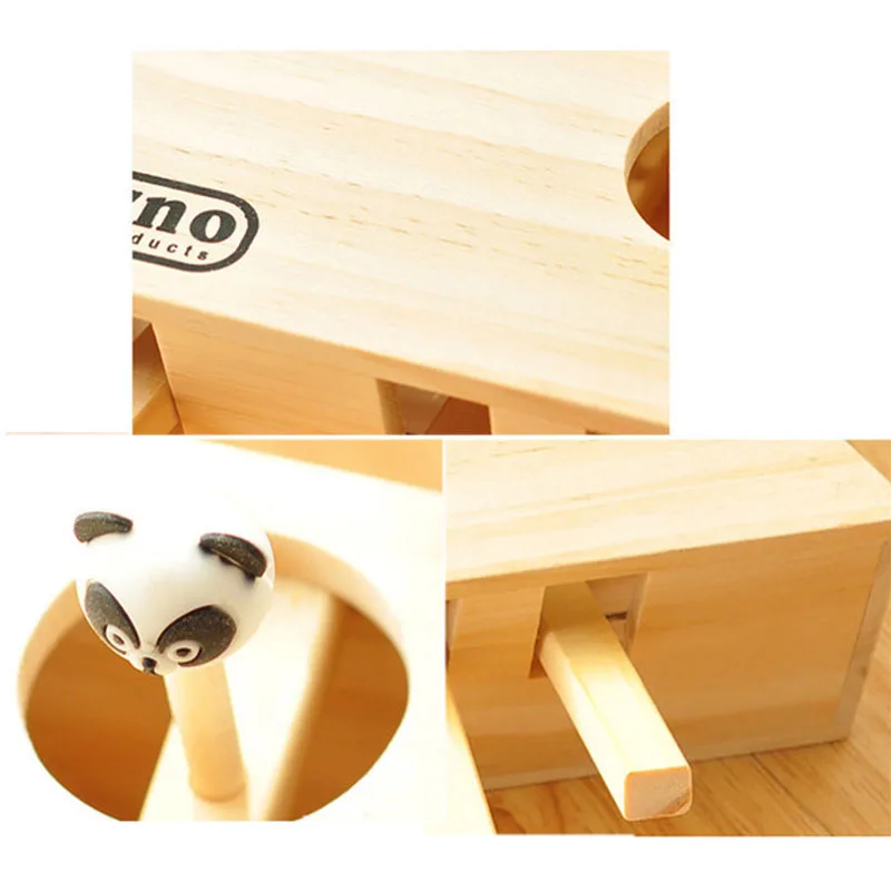 Забавные игрушки-пазлы для кошек твердый деревянный брусок игра-крот