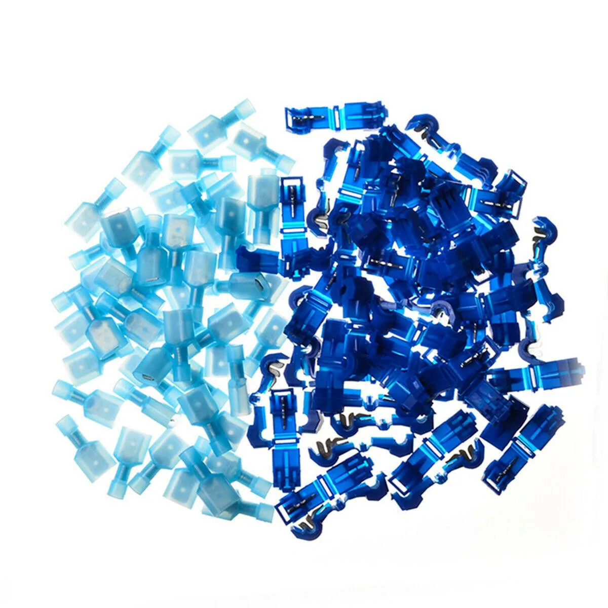

Quick Splice Connector Wire Terminal 100Pcs Accessories Blue Plastic+metal