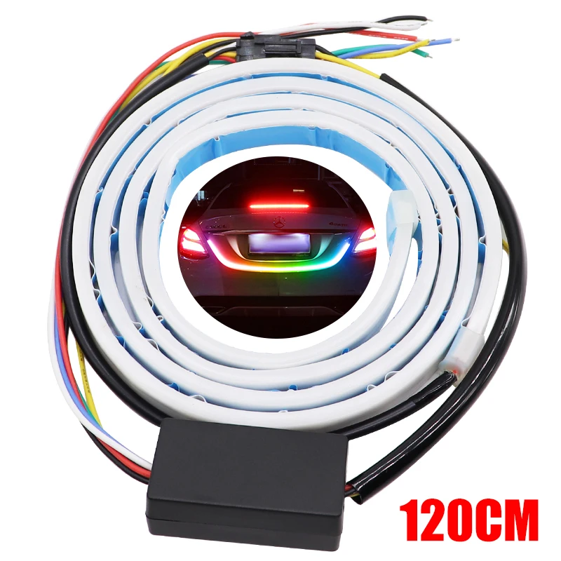 Автомобильная RGB Светодиодная лента заднего багажника задний стоп-сигнал