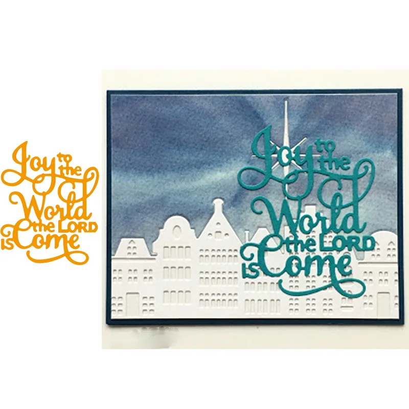 Joy the world lord is come вырезанные штампы с буквами Трафаретный Скрапбукинг тиснение для