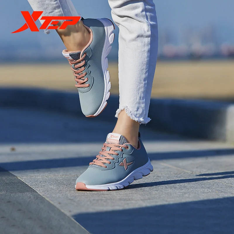 Xtep Blade, мужские и женские кроссовки, Весенняя Новинка, кожаная поверхность, легкие дышащие спортивные кроссовки, кроссовки для бега, 881118119265