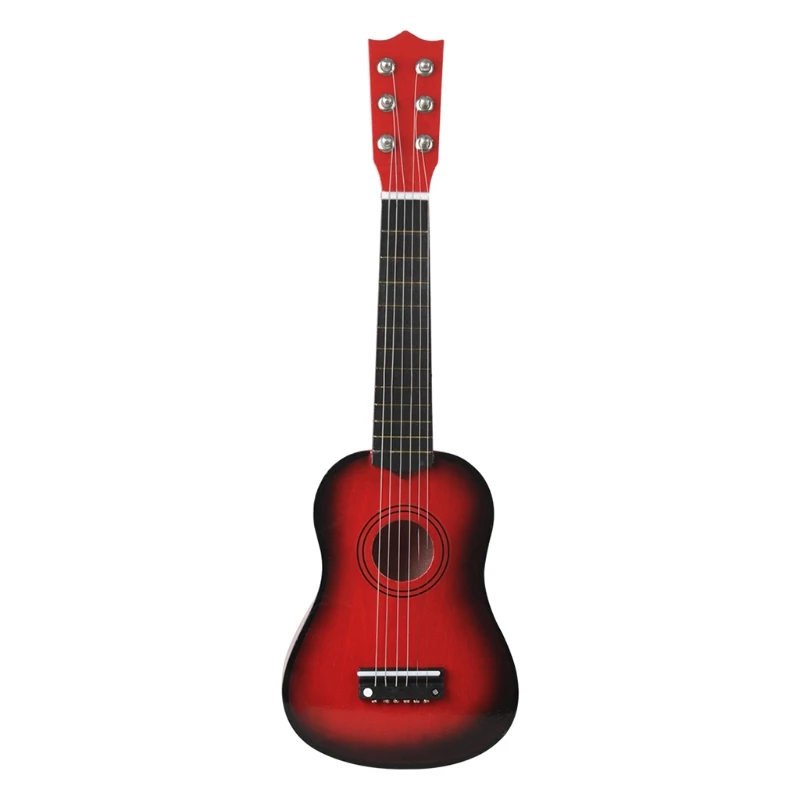 21 Inch Practical Playing Guitar Toy Wood 6 Strings Ukulele Children Learning Educational Toys Musical Instrument U7EF | Спорт и