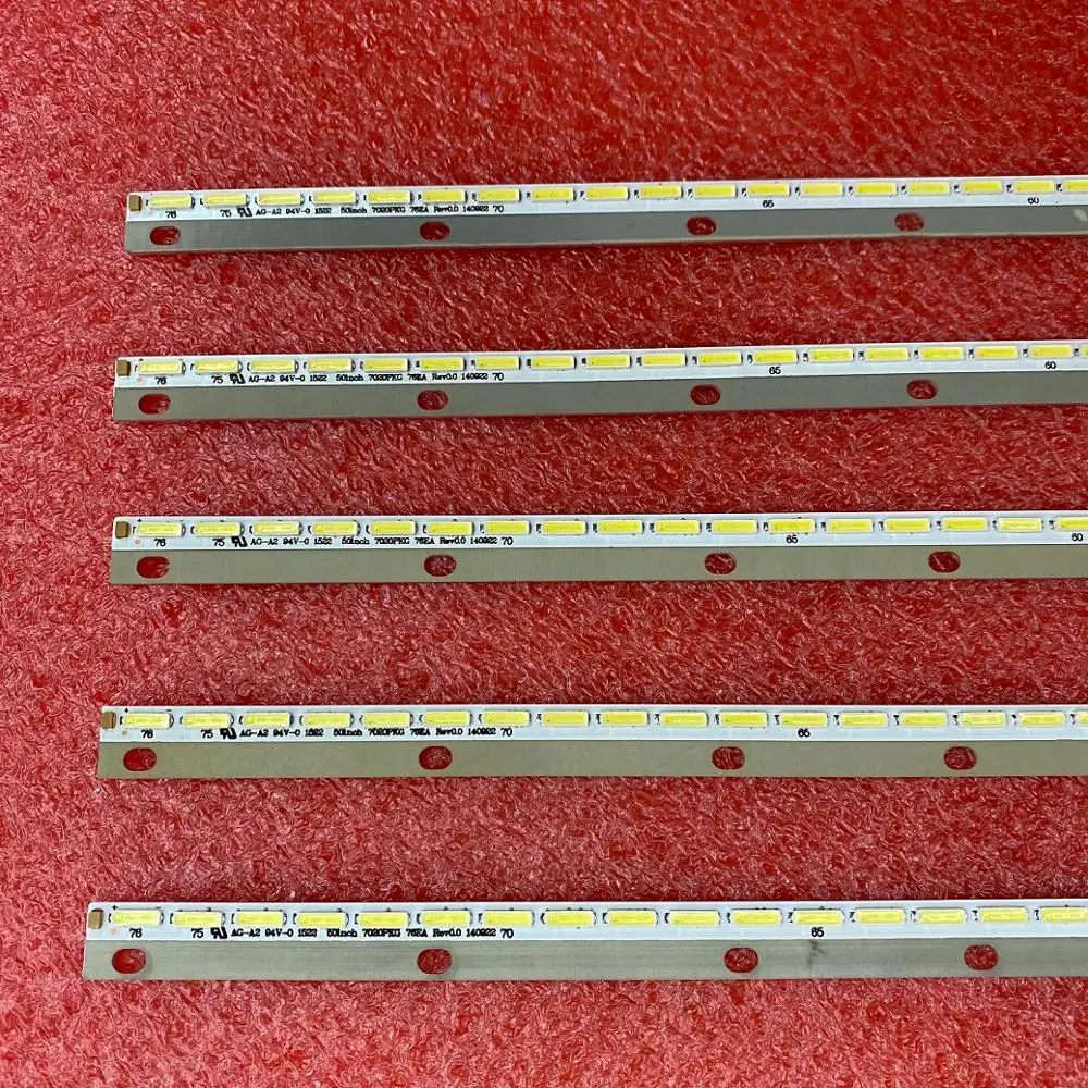 5 шт. светодиодный фонарь для Vestel 50inch 7020PKG 72EA 76EA VES500UNVL 3D S01 VES500UNVA 2D S02 LC 50LE760E 50PF8575