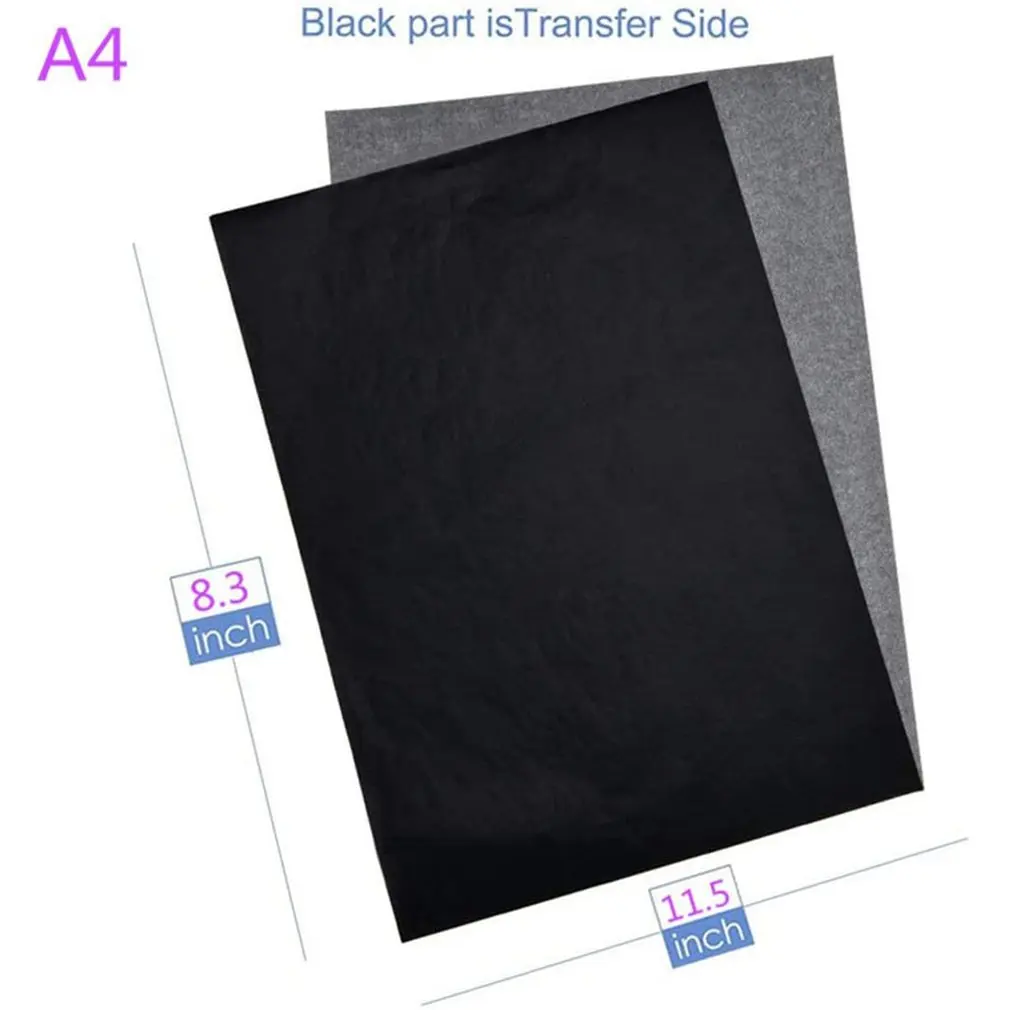 

100pcs A4 Carbon Paper Carbon Thermal Transfer Paper Erasable Tracing Paper Durable Carbon Paper For Wood Paper Canvas