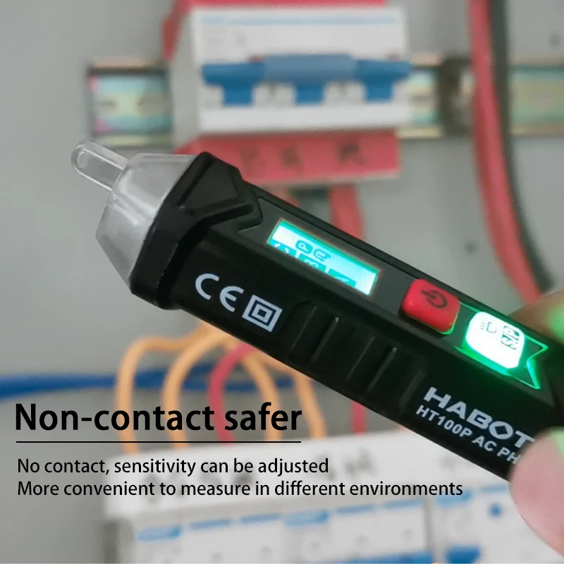 Habotest HT100P Non Contact 3 Phase Rotation Indicator AC Voltage Detector Pen Tester Right Left Normal Reverse Pencil | Инструменты