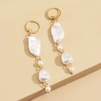 modern jewelry simulated pearl earrings popular design vintage temperament hot selling drop earrings for girl lady gifts