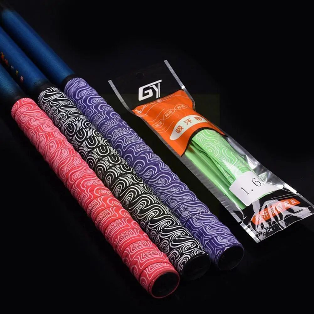 

Anti-slip Sport Fishing Rod Grip Belt 1.6M DIY Tennis Overgrips Belt Glue Other Fishing Badminton Racket Handles Rod M1U4