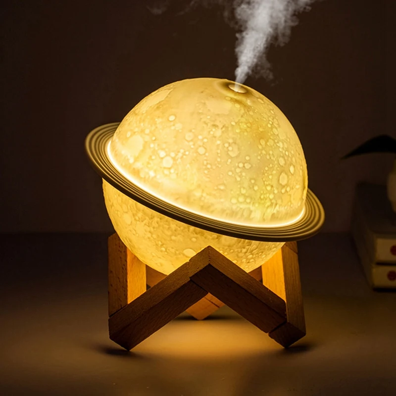 

New Moon Humidifier Beautiful Planet Diffuser Portable Wirelss Humidifier 200Ml Bedroom Mist Maker Mini Sprayer