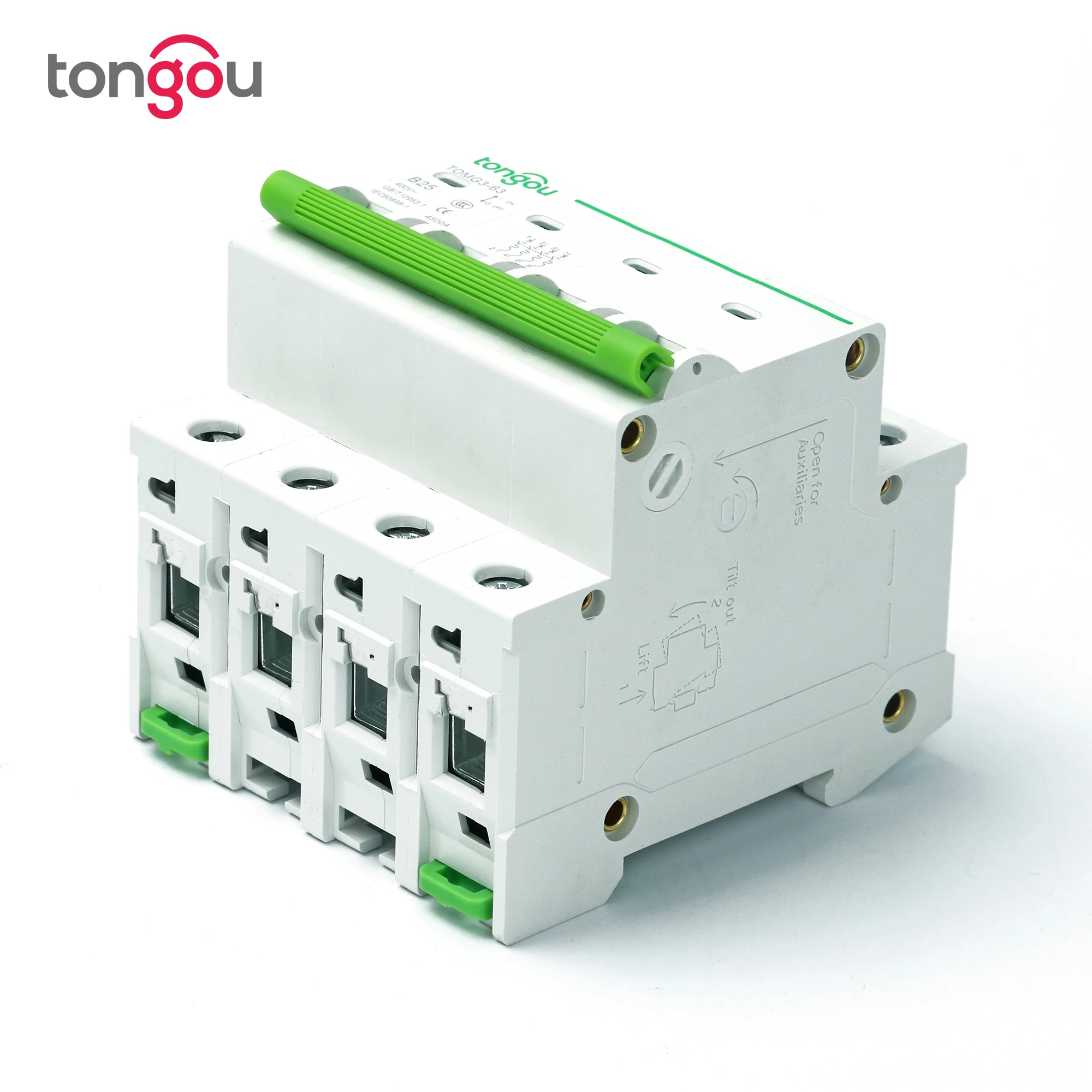 Миниатюрный автоматический выключатель на DIN-рейку тип в 4 полюса MCB 6A 10A 16A 25A 32A 40A