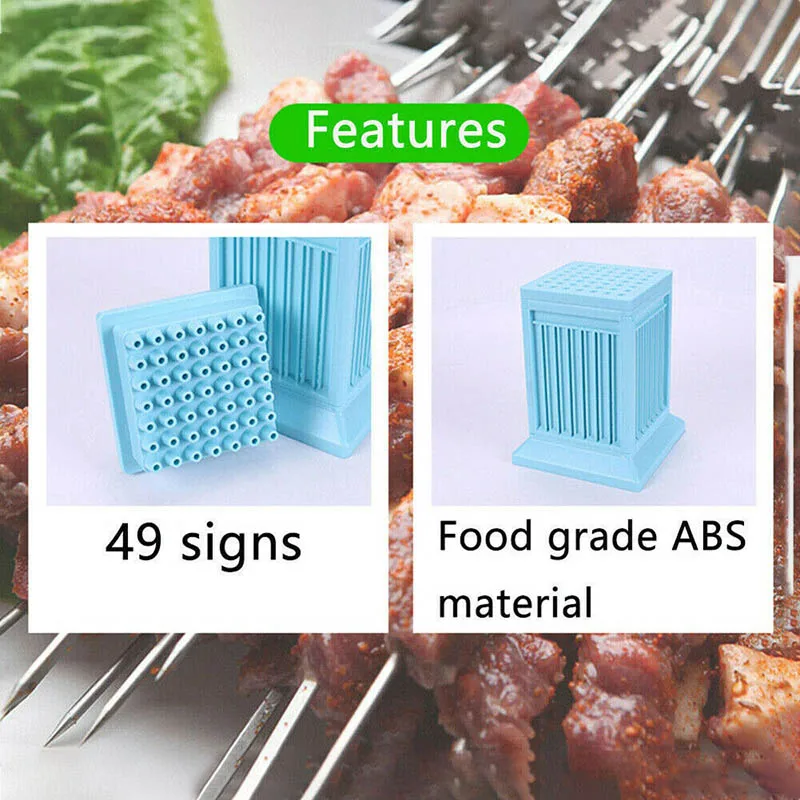 Новая машина для барбекю кебаба 49 отверстий инструмент шпажки ягненка тофу в