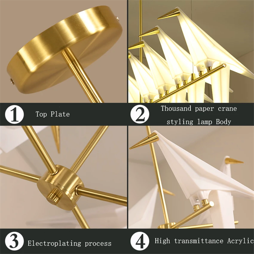 Современная Подвесная лампа для птиц скандинавские подвесные светильники