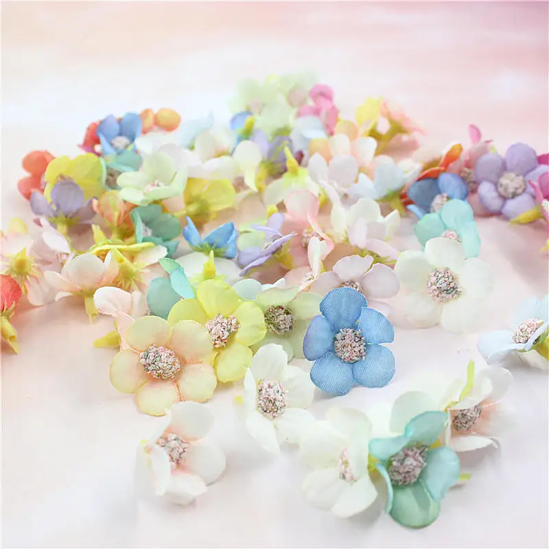 2 см многоцветная Маргарита Флорес cabezas мини seda flores artificiales para guirnalda Скрапбукинг hogar boda украшение